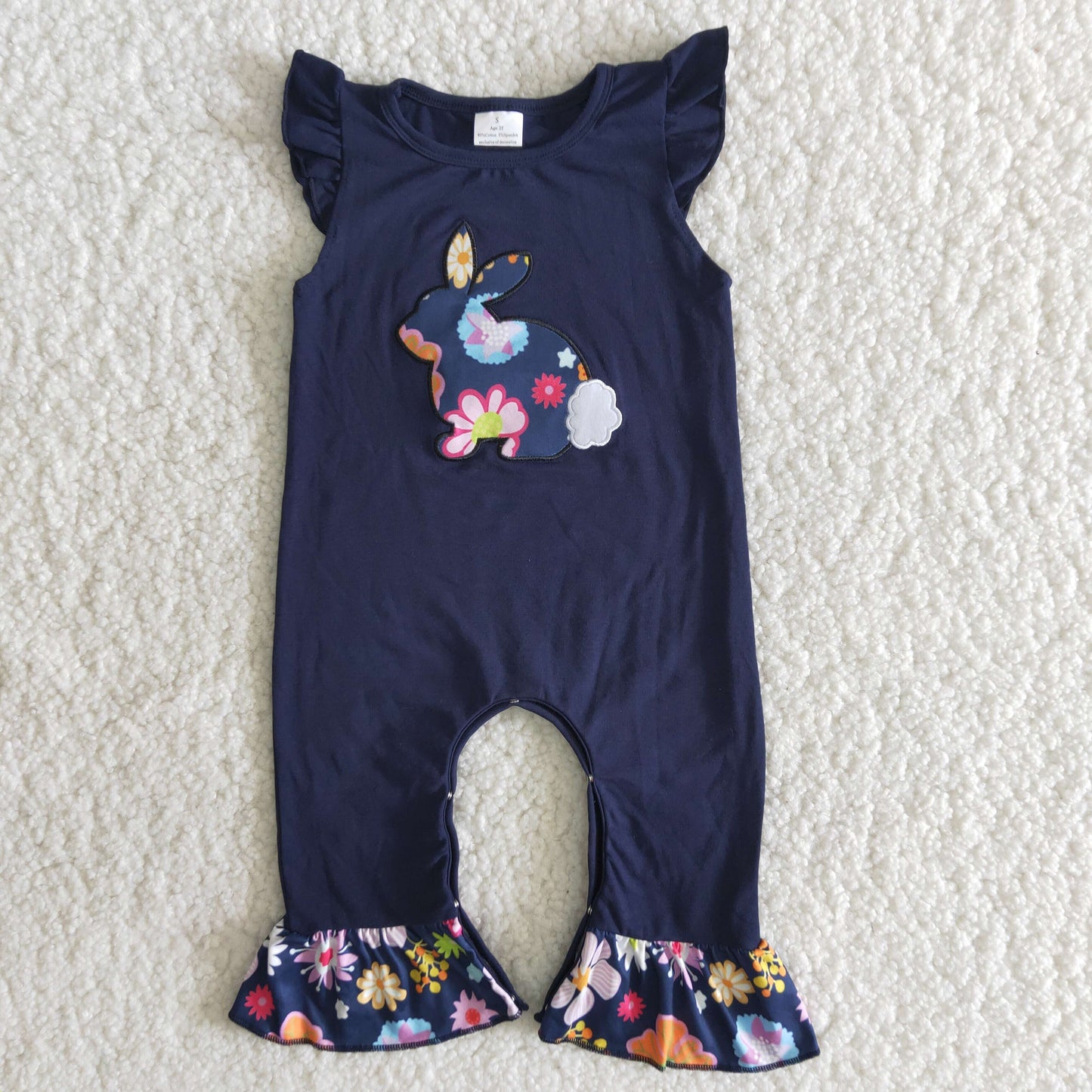 baby girls rabbit romper