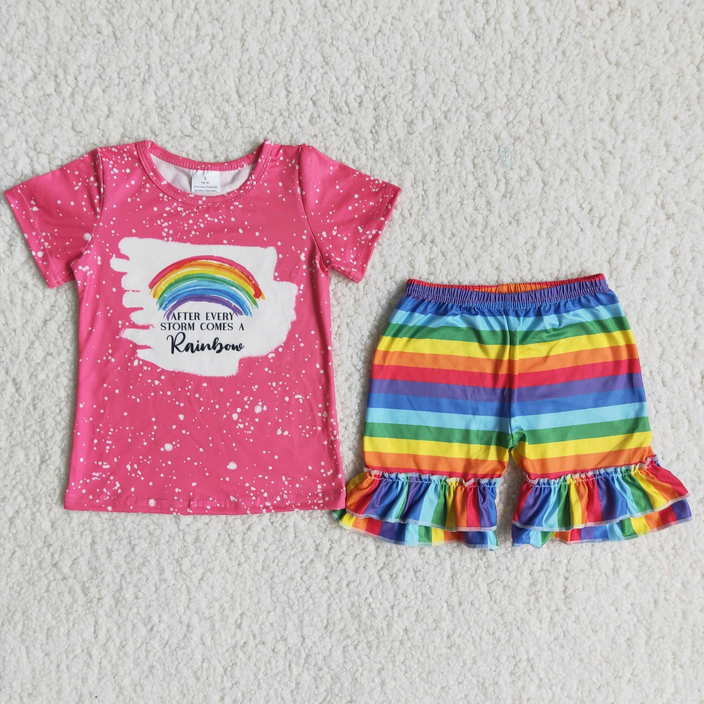 girls rainbow summer outfit