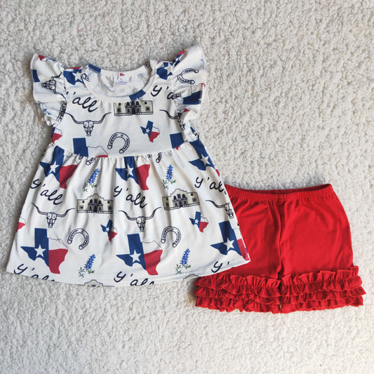 girls summer boutique outfit wholesale kids clothes