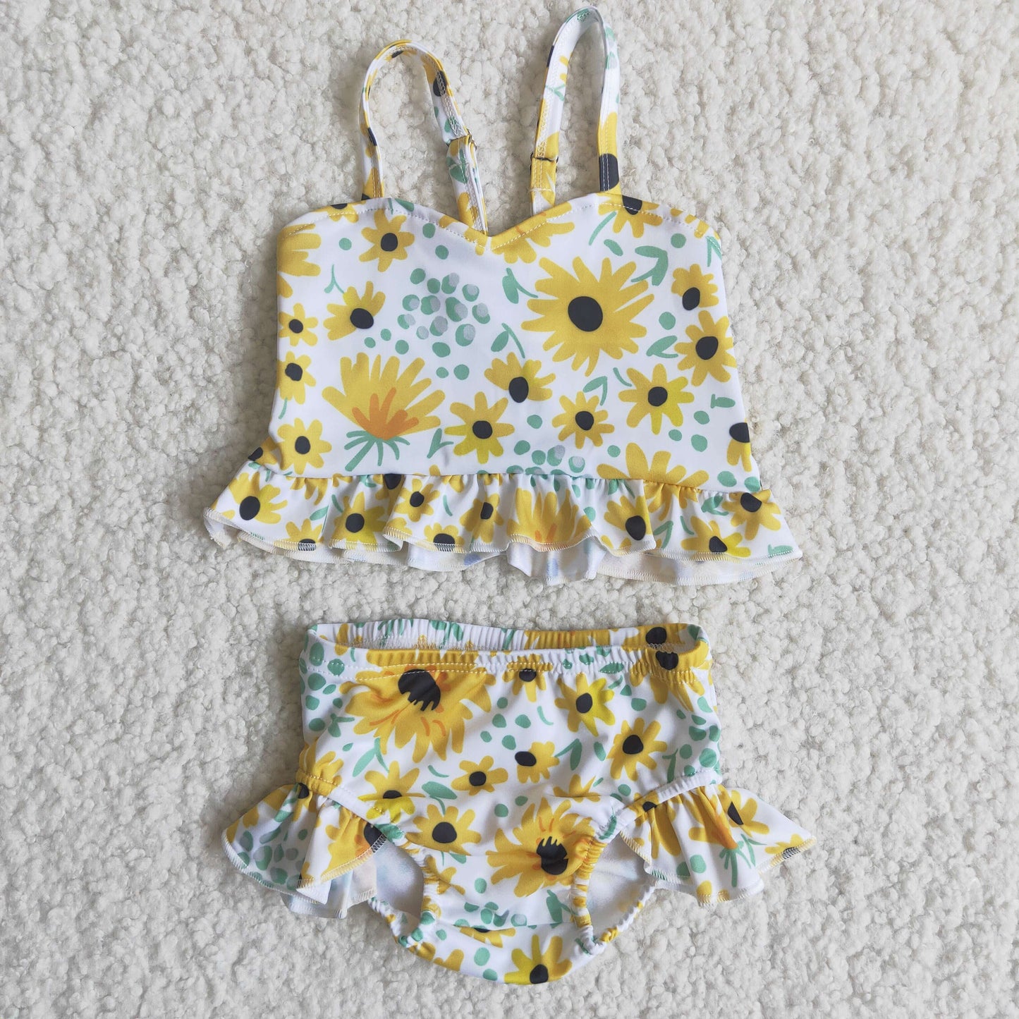 Girls sunflower bathing suit