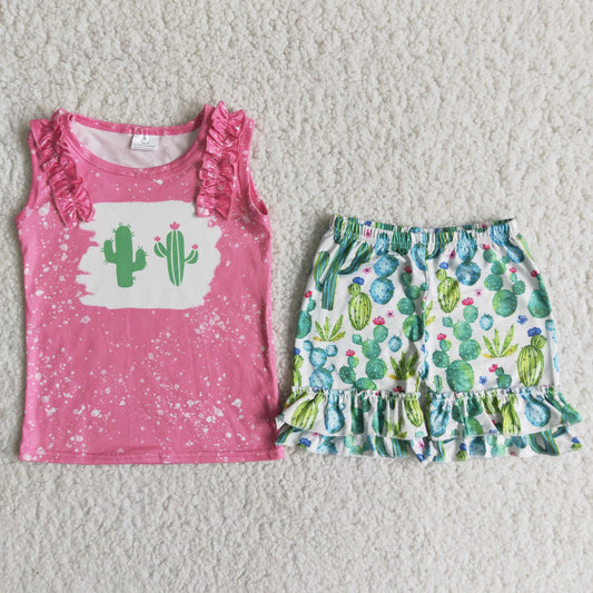 girls cactus 2pcs summer outfit