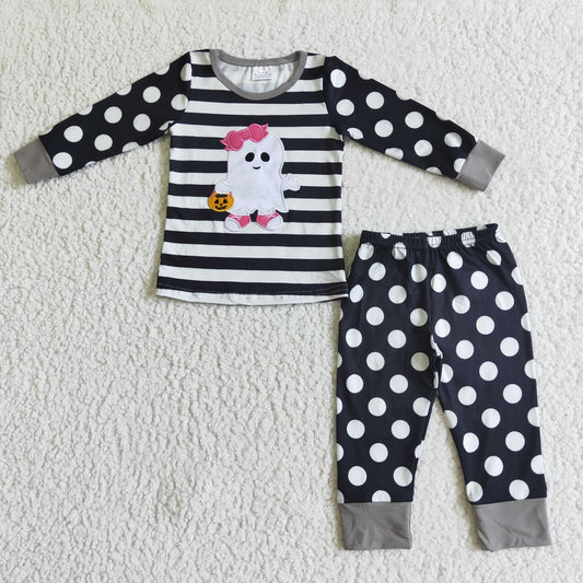 long sleeve ghost Halloween pajama set