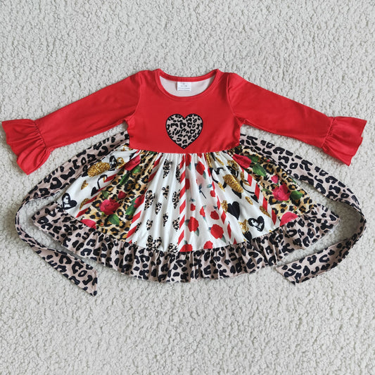 Girls long sleeve Valentine’s Day dress