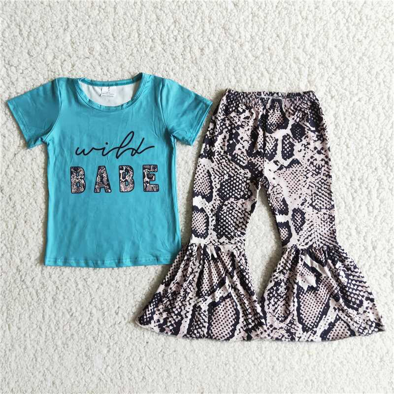 Wild baby too snake print pants outfits