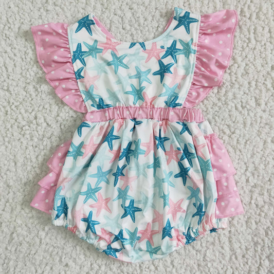 girls shells bubble romper