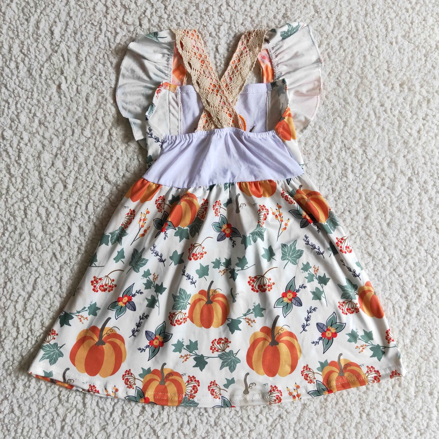 baby girls embroidery pumpkin dress