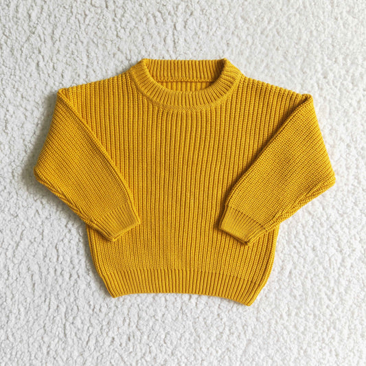 girls long sleeve yellow sweater