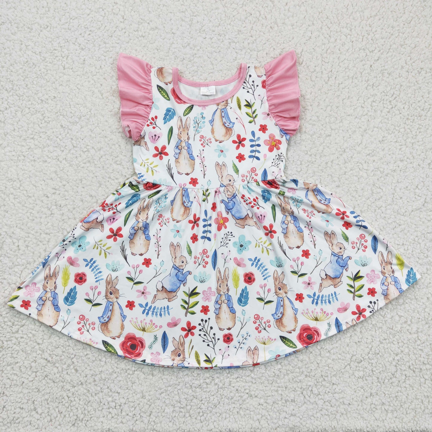 Baby girls floral bunny Easter dress