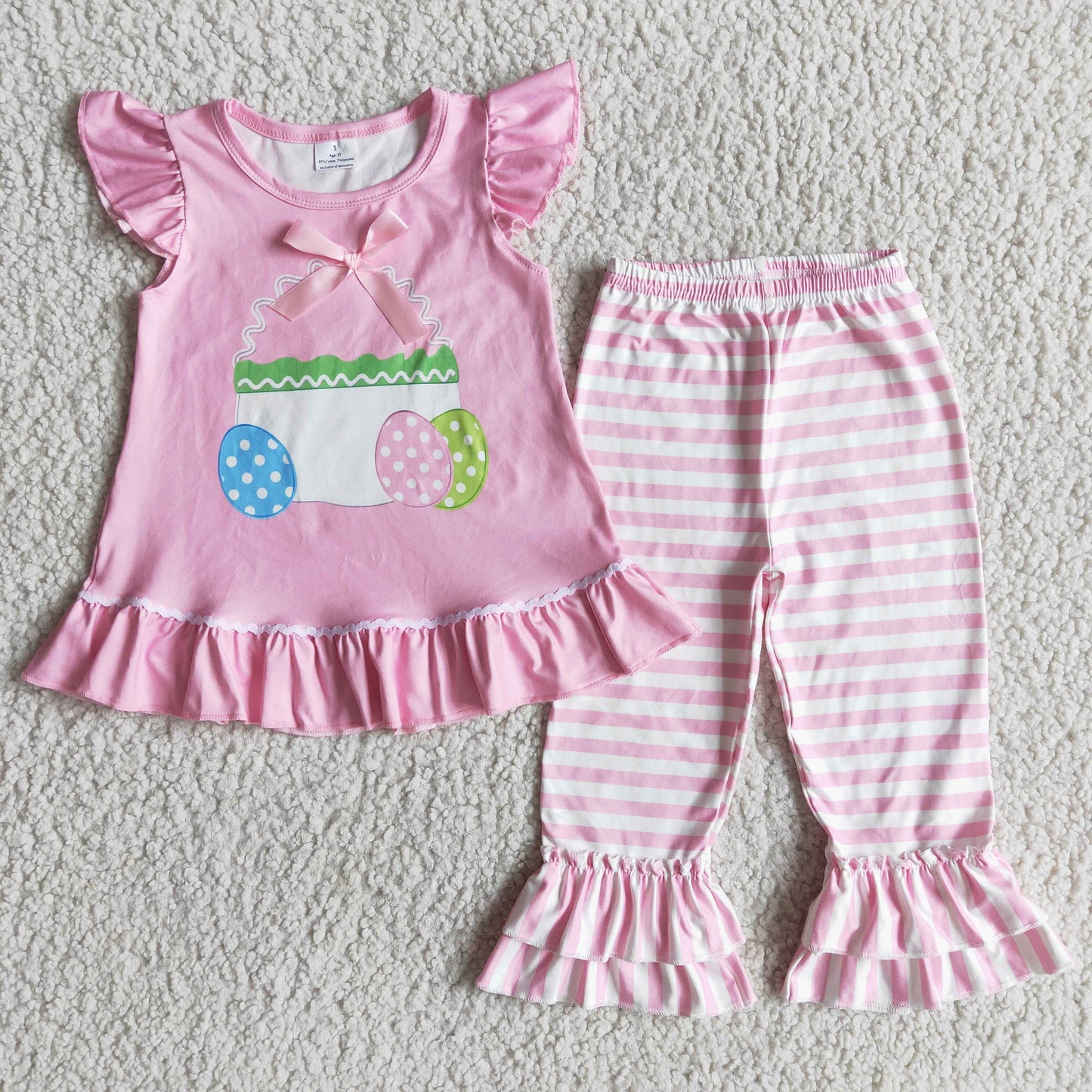 Baby girls rabbit print outfit