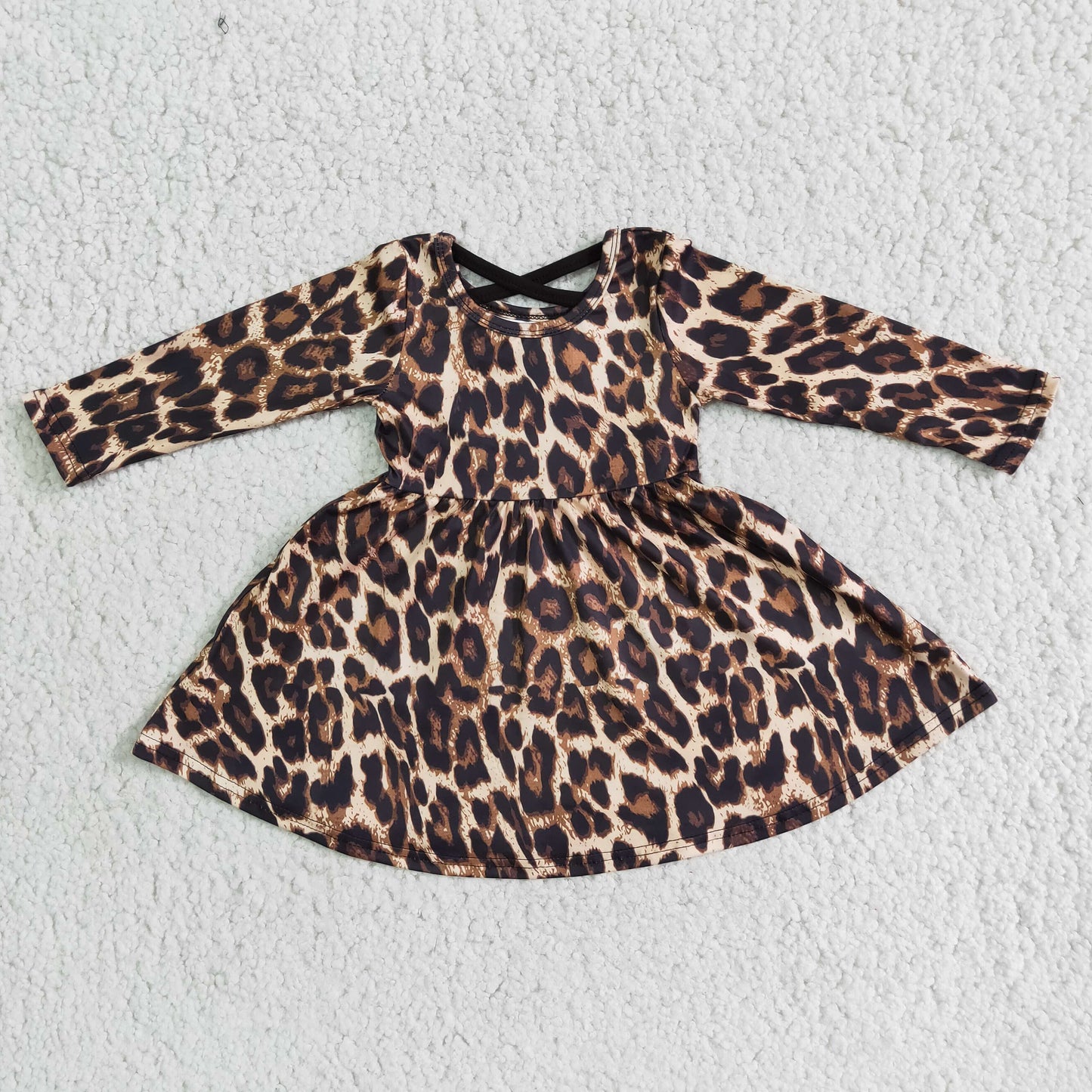 Baby girls long sleeve Leopard dress