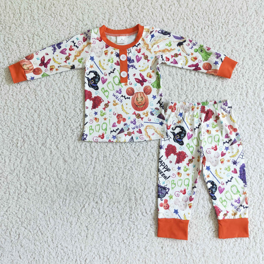 baby boy long sleeve happy Halloween pajama set