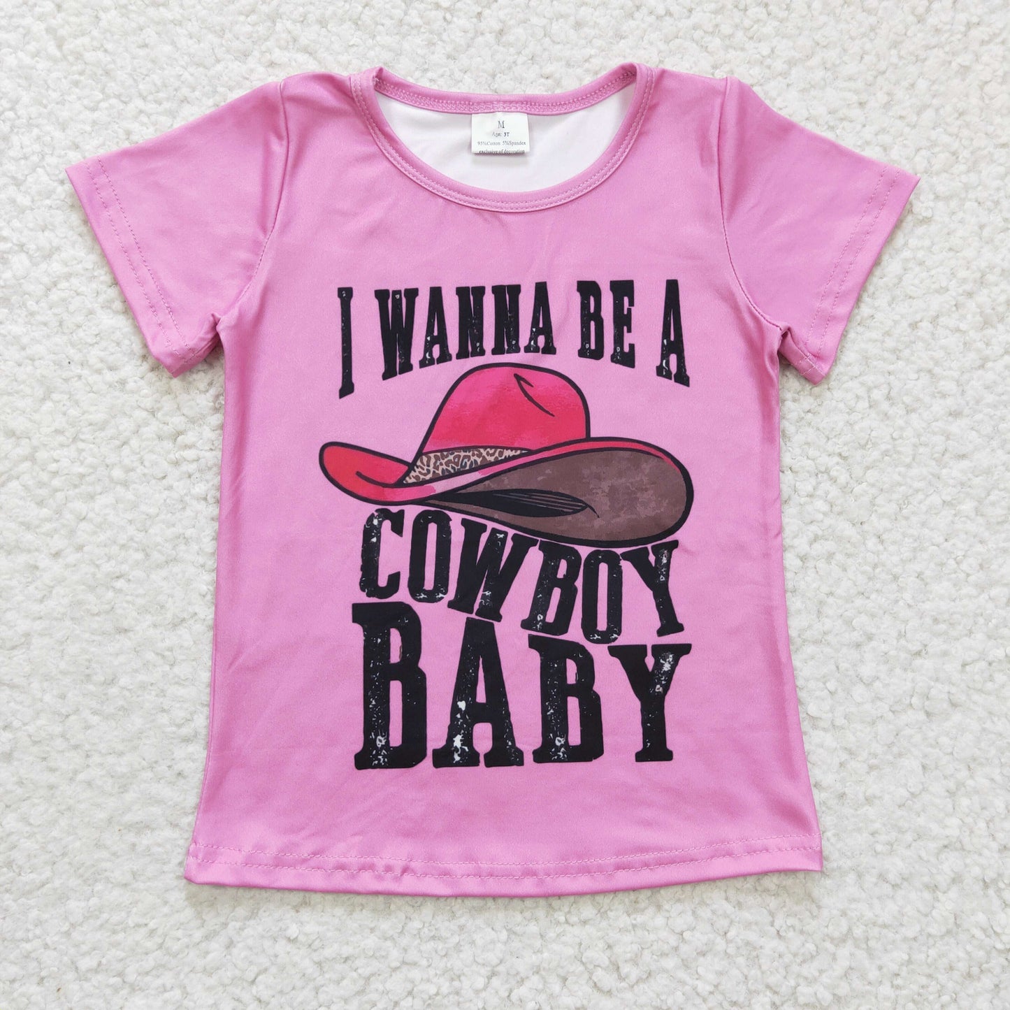 I wanna be a cowboy baby short sleeve top , GT0107