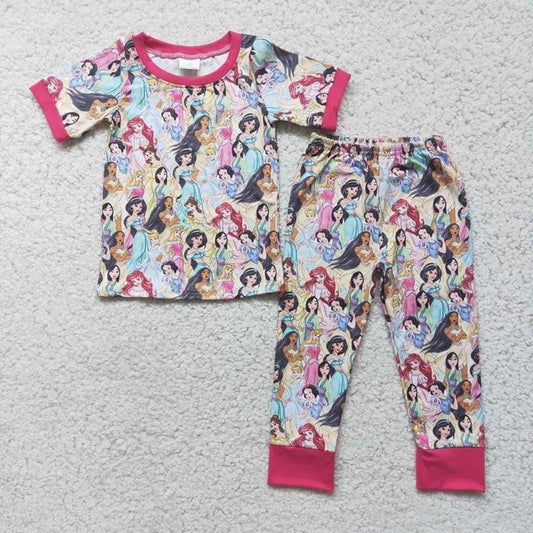 Girl short sleeve princess pajama set
