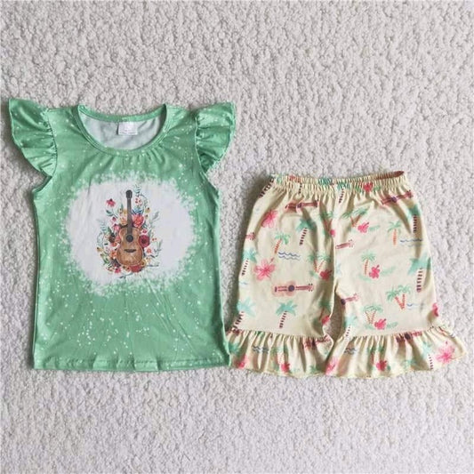 Girls Gita print summer short outfit