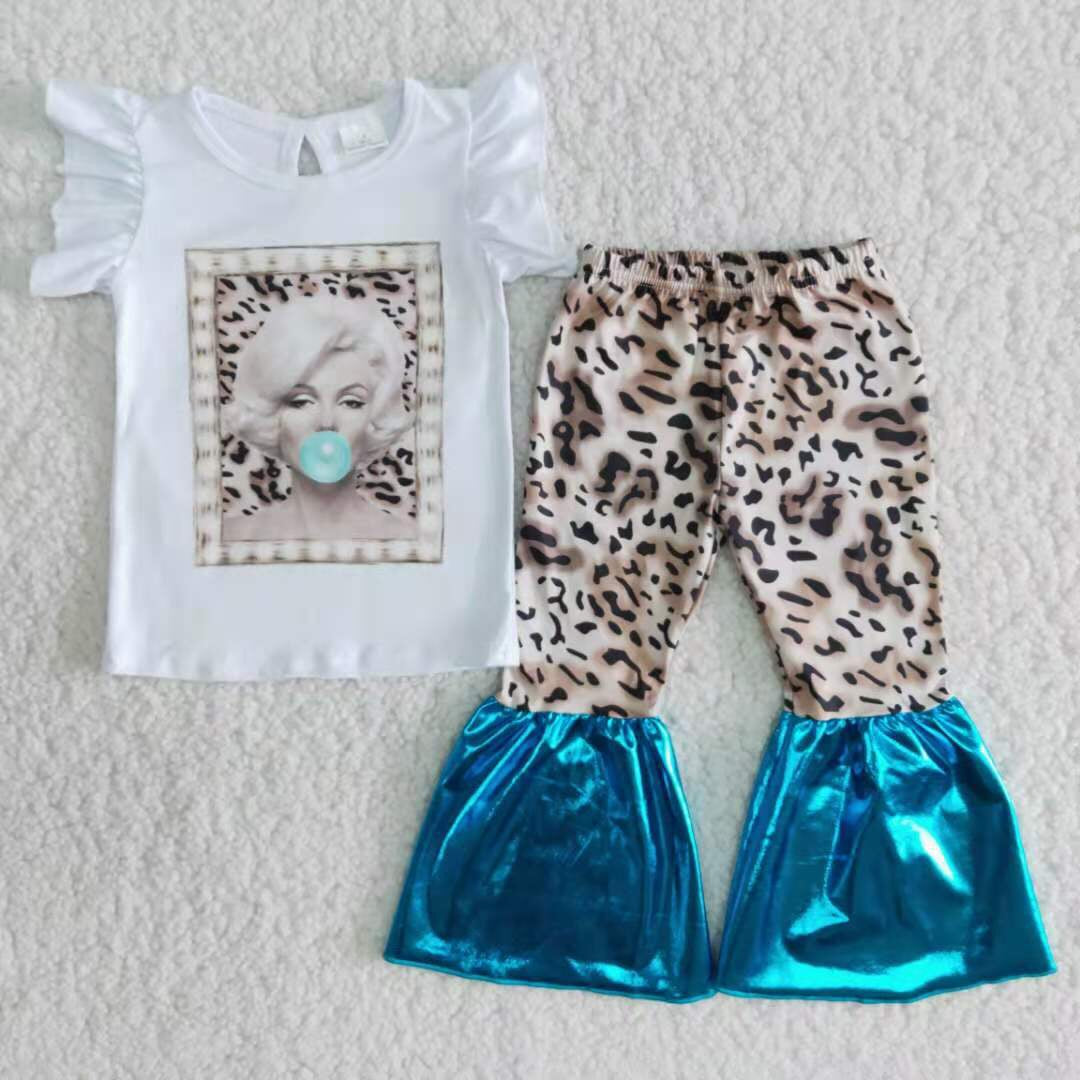 Baby girls summer  leopard pants outfit