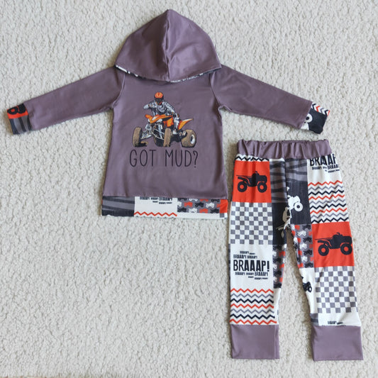 Boys grey hoodie set