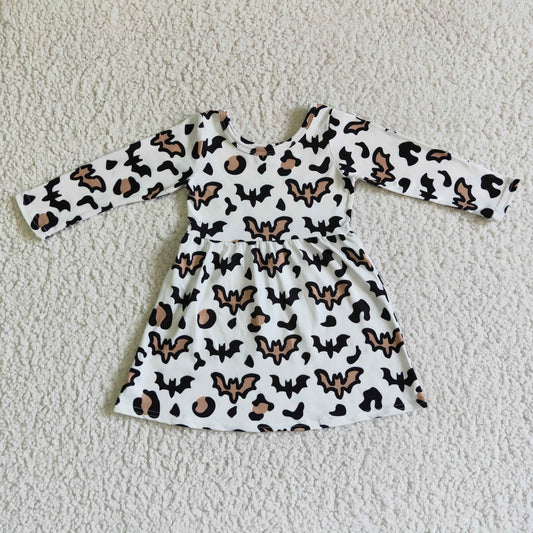 baby girls long sleeve bat design dress