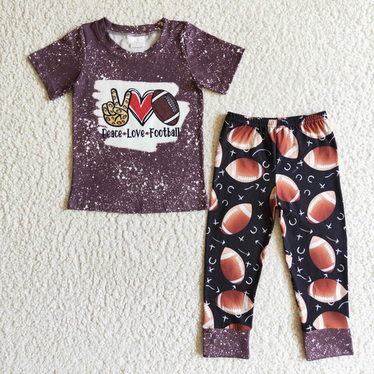 boy short sleeve top matching pants outfit