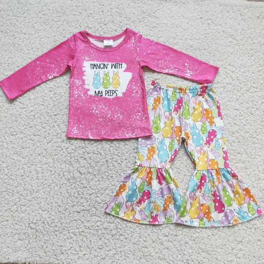 Baby girls rabbit print outfit