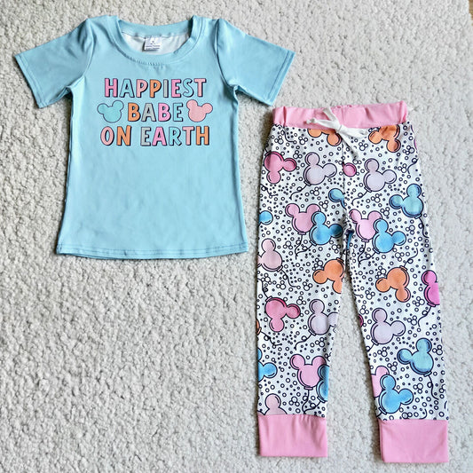 Girls Happiest baby on earth 2pcs outfit