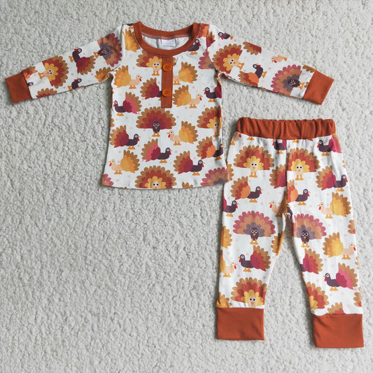 Baby boys Thanksgiving pajama set