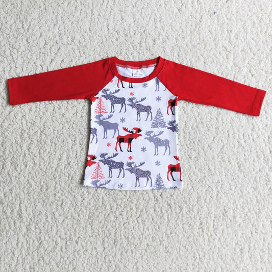 boy long sleeve reindeer top