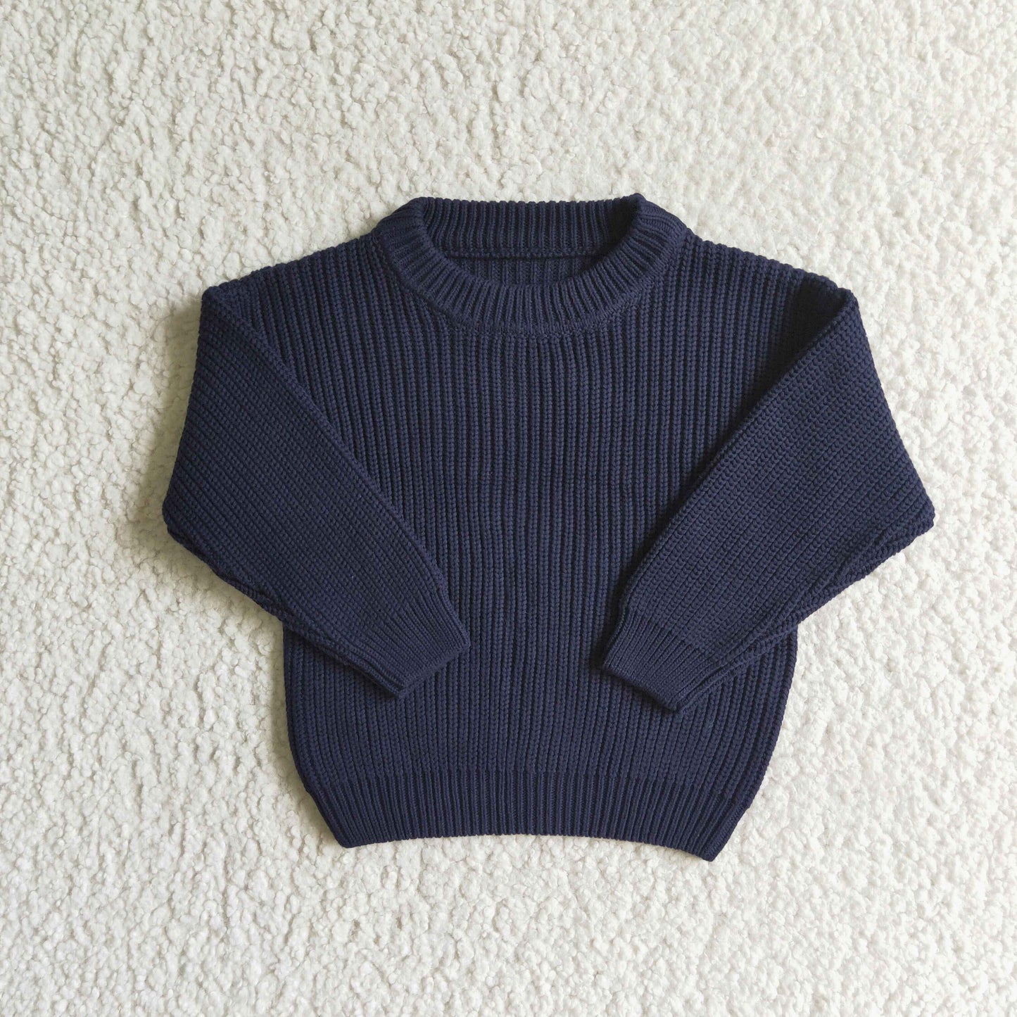 girls long sleeve navy sweater